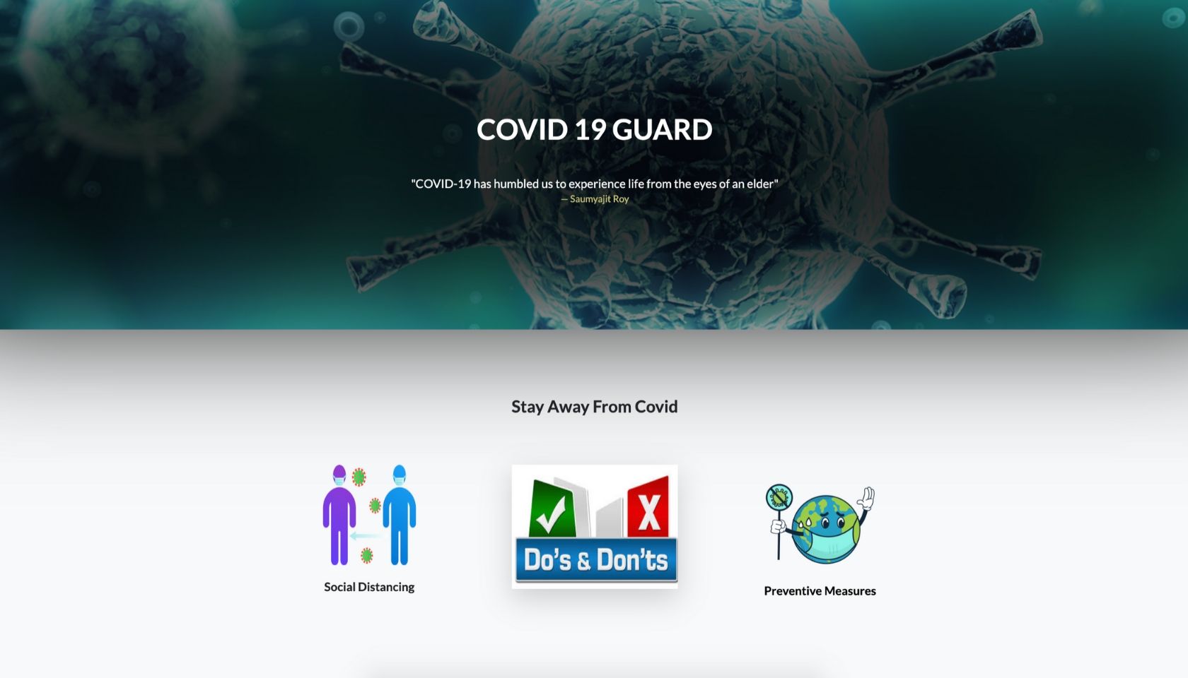 Covid Guard Website with Bootstrap Studio 