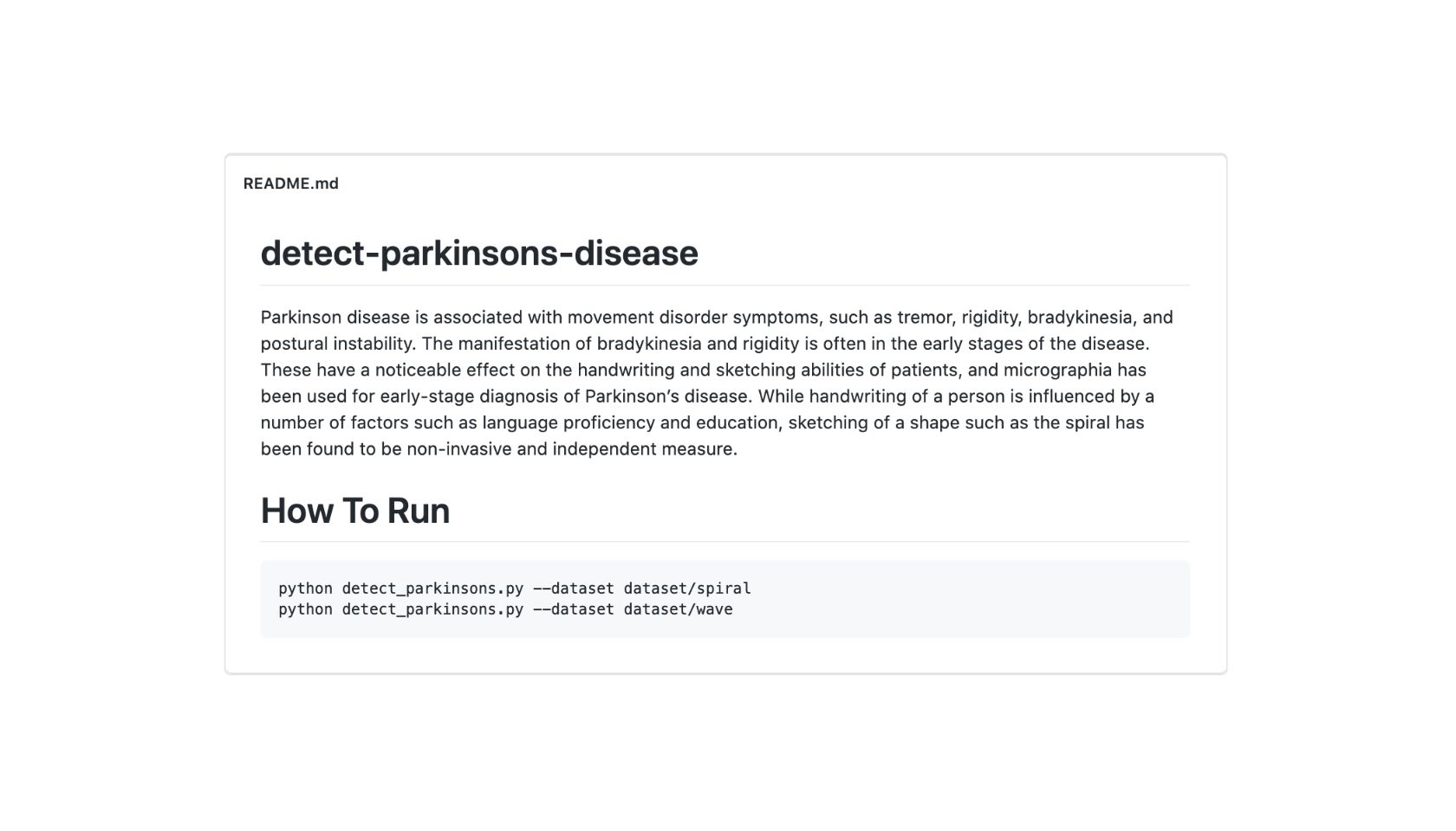 Early Stage Prediction of Parkinson's Disease