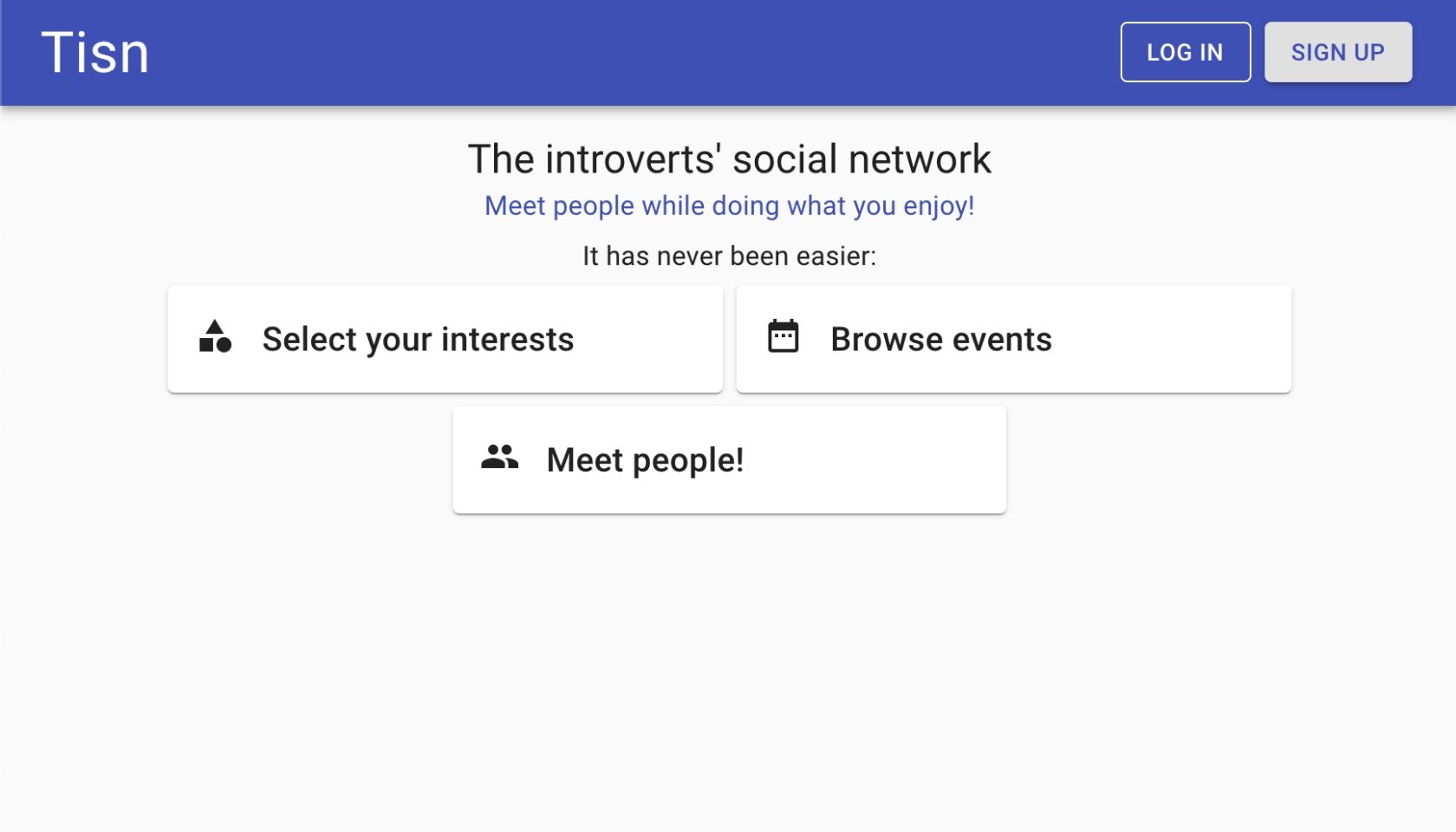 Tisn - The introverts' social network