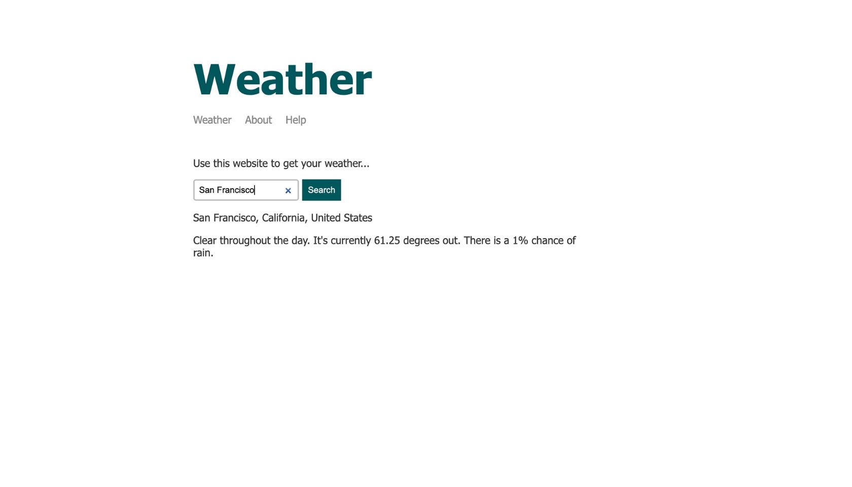 Weather Forecast  Application